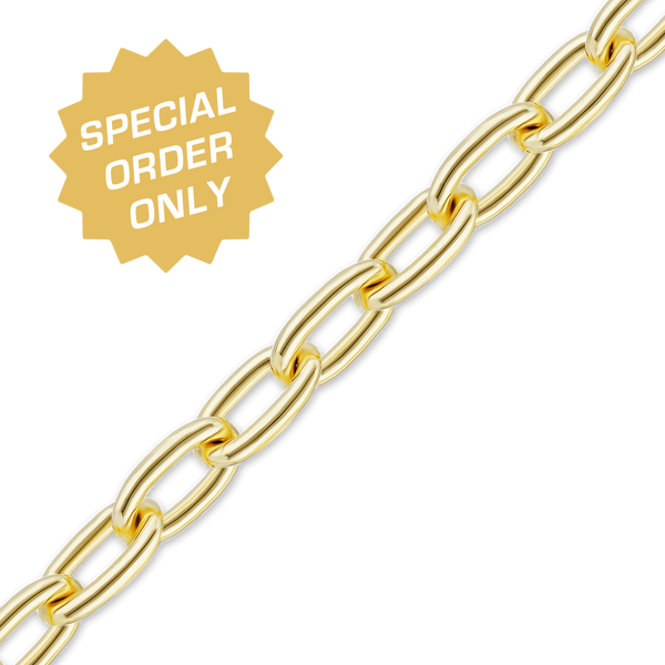 Special Order Only: Bulk / Spooled Elongated Cable Chain in 14K and 18K Gold