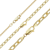 Finished Elongated Cable Necklace in 18K Yellow Gold (1.20 mm - 3.60 mm)
