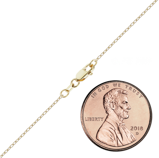 Finished Elongated Cable Necklace in 14K Yellow Gold (0.75 mm - 5.90 mm)