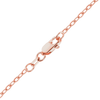 Finished Elongated Cable Anklet in 14K Pink Gold (1.10 mm)