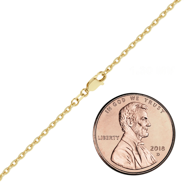 Finished Elongated Cable Necklace in 14K Gold-Filled (1.30 mm - 4.60 mm)