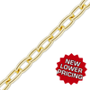 Bulk / Spooled Elongated Cable Chain in 14K & 18K Yellow Gold (1.00 mm - 5.90 mm)