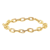 Elongated Hollow Cable Chain Ring in 14K Yellow Gold (Sizes 4-11) (2.15 mm - 5.8 mm)