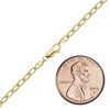 Finished Elongated Cable Necklace in 18K Yellow Gold (1.20 mm - 3.60 mm)