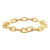 Elongated Cable Chain Ring in 14K Yellow Gold (Sizes 4-11) (2.2 mm - 5.9 mm)