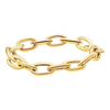 Elongated Cable Chain Ring in 14K Yellow Gold (Sizes 4-11) (2.2 mm - 5.9 mm)