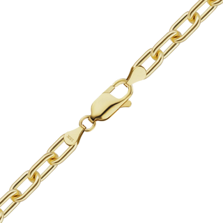 Finished Elongated Cable Bracelet in 18K Yellow Gold (1.20 mm - 3.60 mm)