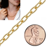 Bulk / Spooled Elongated Cable Chain in 14K & 18K Yellow Gold (0.85 mm - 5.90 mm)