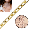 Bulk / Spooled Elongated Cable Chain in 14K & 18K Yellow Gold (0.85 mm - 5.90 mm)