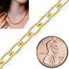 Bulk / Spooled Elongated Cable Chain in 14K & 18K Yellow Gold (0.85 mm - 5.90 mm)