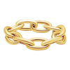 Elongated Cable Chain Ring in 14K Yellow Gold (Sizes 4-11) (2.2 mm - 5.9 mm)