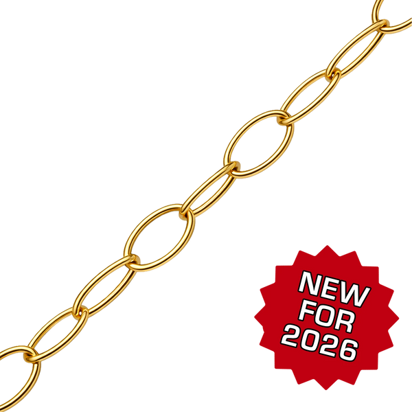 Bulk / Spooled Elongated Oval Curb Chain in 14K Gold-Filled (5.70 mm)