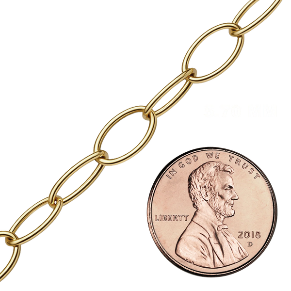 Bulk / Spooled Light Round Cable Chain in 14K Gold-Filled (1.50 mm - 11.00 mm)
