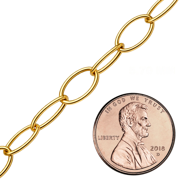 Bulk / Spooled Light Round Cable Chain in 14K Gold-Filled (1.50 mm - 11.00 mm)