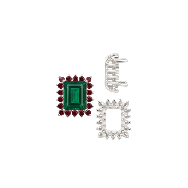 Emerald Shape Cluster Tops (6.00 x 4.00 mm - 10.00 x 8.00 mm)