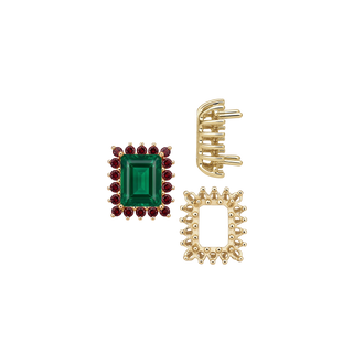 Emerald Shape Cluster Tops (6.00 x 4.00 mm - 10.00 x 8.00 mm)
