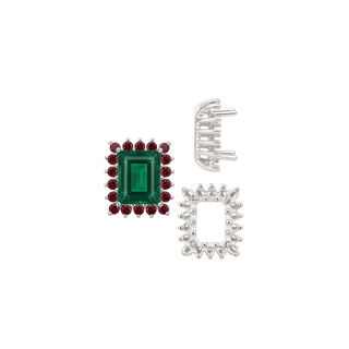 Emerald Shape Cluster Tops (6.00 x 4.00 mm - 10.00 x 8.00 mm)
