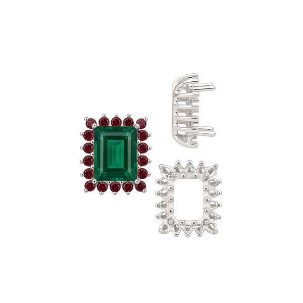 Emerald Shape Cluster Tops (6.00 x 4.00 mm - 10.00 x 8.00 mm)