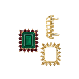 Emerald Shape Cluster Tops (6.00 x 4.00 mm - 10.00 x 8.00 mm)