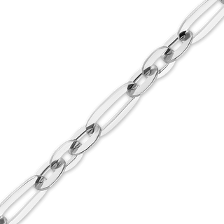Bulk / Spooled Diamond Cut Cable Figaro Chain in 14K White Gold (1.60 mm)