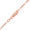 Finished Diamond Cut Cable Figaro Anklet in 14K Pink Gold (1.60 mm)