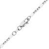 Finished Diamond Cut Cable Figaro Anklet in 14K White Gold (1.60 mm)