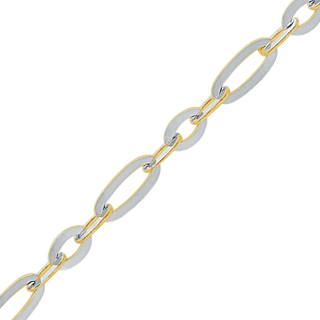 Bulk / Spooled Diamond Cut Cable Figaro Chain in 14K Two Tone Gold (1.60 mm - 2.50 mm)