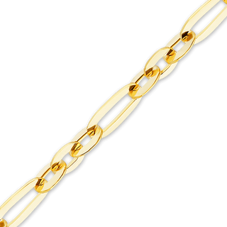 Bulk / Spooled Diamond Cut Cable Figaro Chain in 14K Yellow Gold (1.60 mm - 2.50 mm)