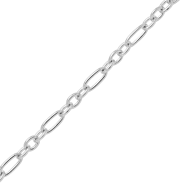 Bulk / Spooled Round Figaro Cable Chain in Sterling Silver (1.60 mm - 2.50 mm)