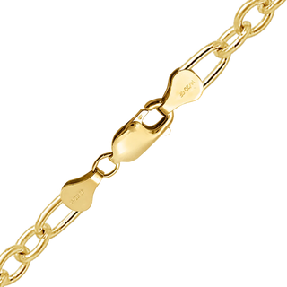 Finished Round Figaro Cable Bracelet in 14K Gold-Filled (1.60 mm - 4.00 mm)