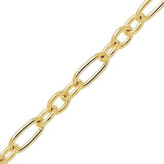 Bulk / Spooled Round Figaro Cable Chain in 14K Gold-Filled (1.60 mm - 4.00 mm)