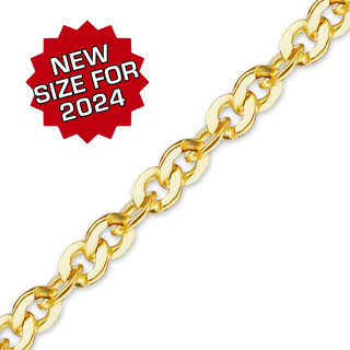 Bulk / Spooled Flat Twisted Cable (Singapore) in 14K Yellow Gold (1.20 mm - 1.62 mm)