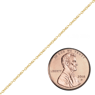 Bulk / Spooled Flat Twisted Cable (Singapore) in 14K Yellow Gold (1.20 mm - 1.62 mm)