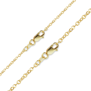 Finished Flat Twisted Cable Necklace in 14K Yellow Gold (1.20 mm - 1.62 mm)