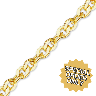 Special Order Only: Bulk / Spooled Flat Twisted Cable (Singapore) Chain in 14K and 18K Gold