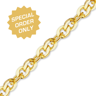 Special Order Only: Bulk / Spooled Flat Twisted Cable (Singapore) Chain in 14K and 18K Gold