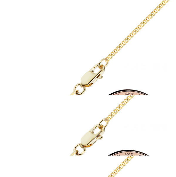 Finished Heavy Flat Curb Anklet in 14K Gold-Filled (1.10 mm - 10.50 mm)