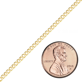 Finished Curb Anklet in 14K Gold-Filled (1.60 mm - 5.70 mm)