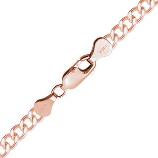 Finished Curb Necklace in 14K Pink Gold-Filled (3.30 mm)