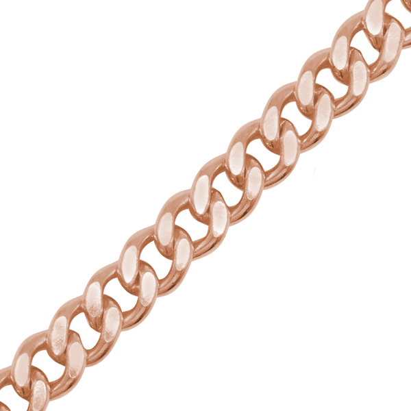 Bulk / Spooled Heavy Flat Curb Chain in 14K Pink Gold-Filled (4.20 mm - 5.80 mm)