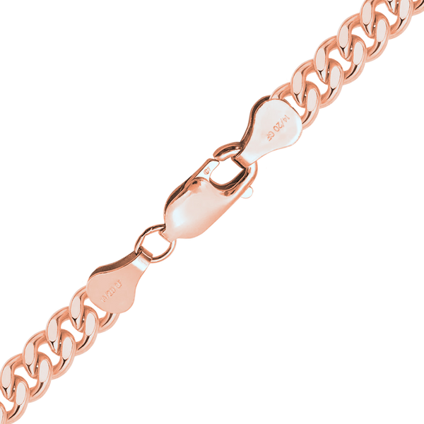 Finished Heavy Flat Curb Bracelet in 14K Pink Gold-Filled (4.20 mm - 5.80 mm)
