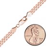 Finished Heavy Flat Curb Bracelet in 14K Pink Gold-Filled (4.20 mm - 5.80 mm)