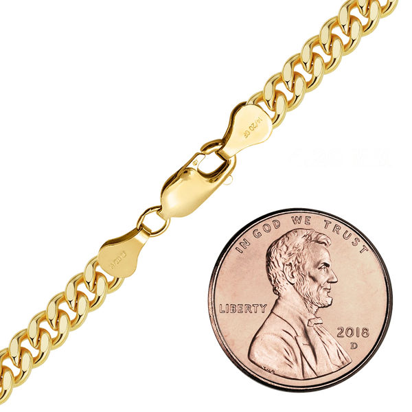 Finished Heavy Flat Curb Bracelet in 14K Gold-Filled (1.10 mm - 10.50 mm)