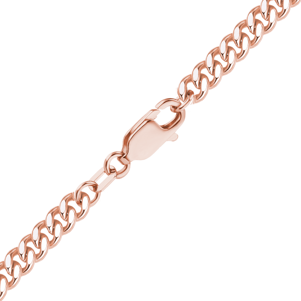 Finished Heavy Flat Curb Necklace in 14K Pink Gold-Filled (4.20 mm - 5.80 mm)