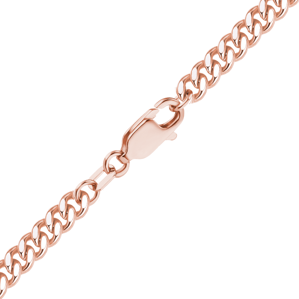 Finished Curb Anklet in 14K Pink Gold-Filled (3.30 mm)