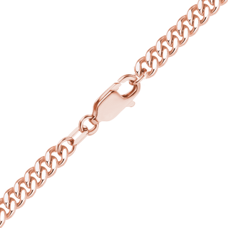 Finished Curb Bracelet in 14K Pink Gold-Filled (3.30 mm)