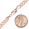 Finished Heavy Flat Curb Bracelet in 14K Pink Gold-Filled (4.20 mm - 5.80 mm)