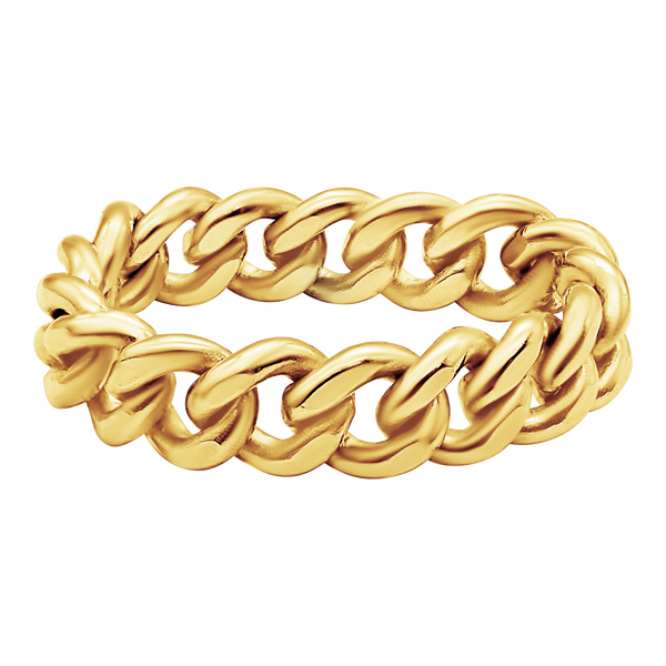 Curb Chain Ring in Gold-Filled (Sizes 4-12) (2.2 mm - 10.5 mm)