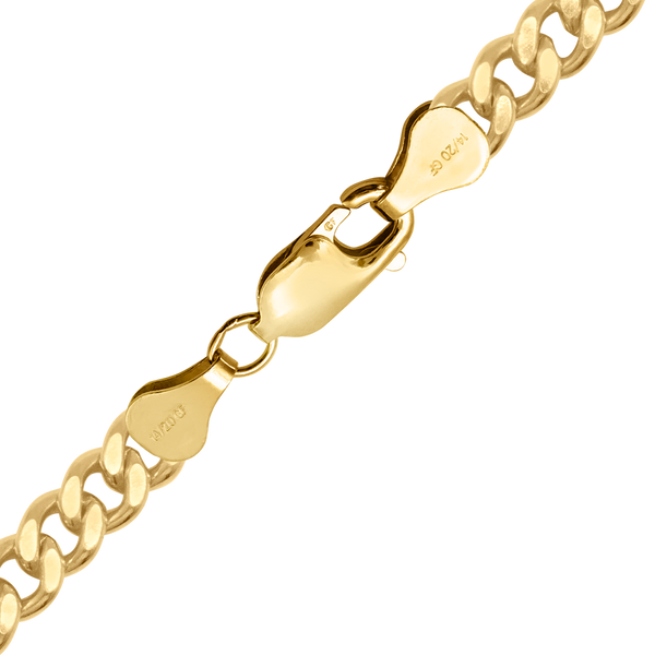 Finished Heavy Flat Curb Bracelet in 14K Gold-Filled (1.10 mm - 10.50 mm)