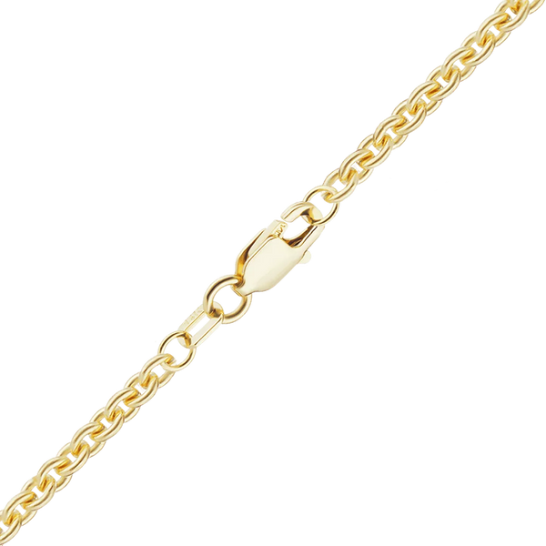 Finished Heavy Round Hollow Cable Necklace in 14K Yellow Gold (1.05 mm - 3.80 mm)